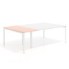 Mesa de cabecera kube para bench 142 estructura blanca - ROSA NUBE