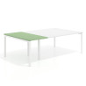 Mesa de cabecera kube para bench 142 estructura blanca - VERDE TALCO