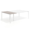 Mesa de cabecera kube para bench 142 estructura blanca - RAYADO COCO