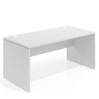 Mesa de Oficina Work fondo 80 estructura monocolor - BLANCO MATE, 180x80