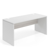 Mesa de Oficina Work fondo 68 estructura bicolor - 120x68, Blanco Mate/California