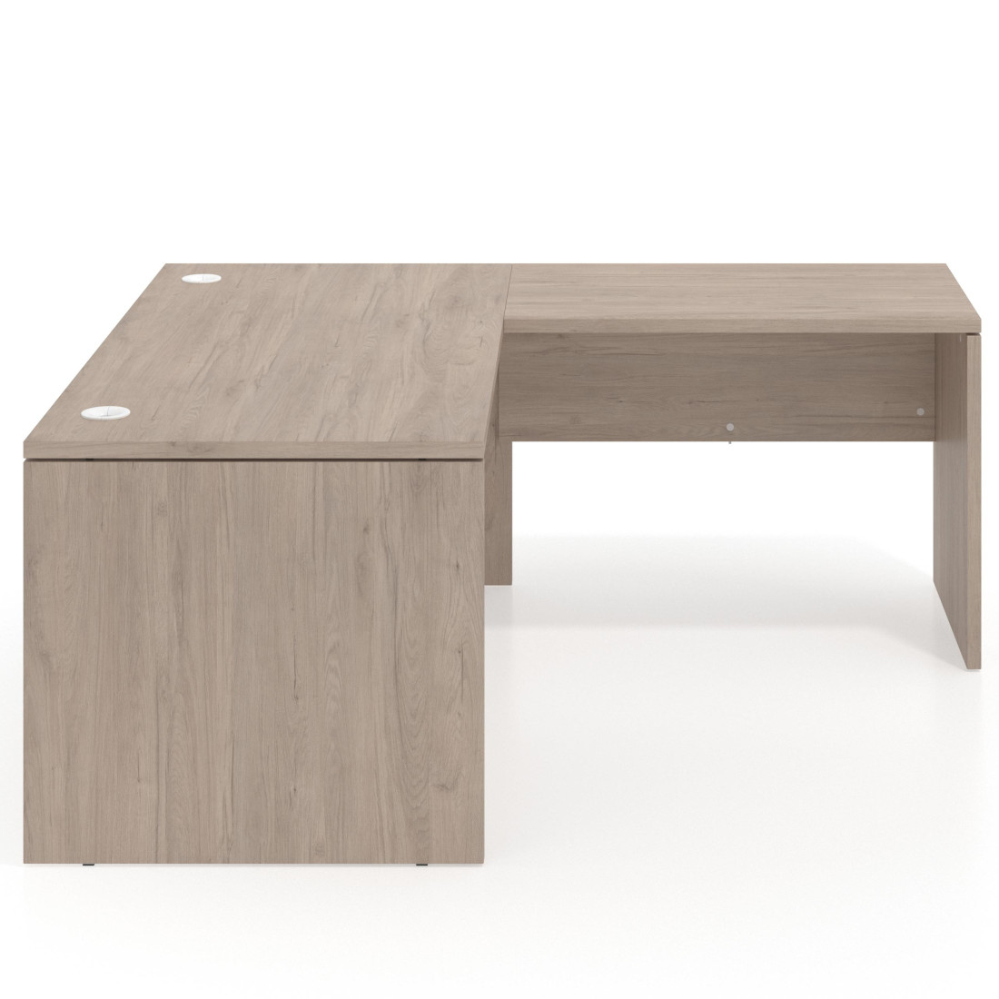 Mesa de escritorio en L Work fondo 80, estructura monocolor