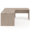 Mesa de escritorio en L Work fondo 80, estructura monocolor
