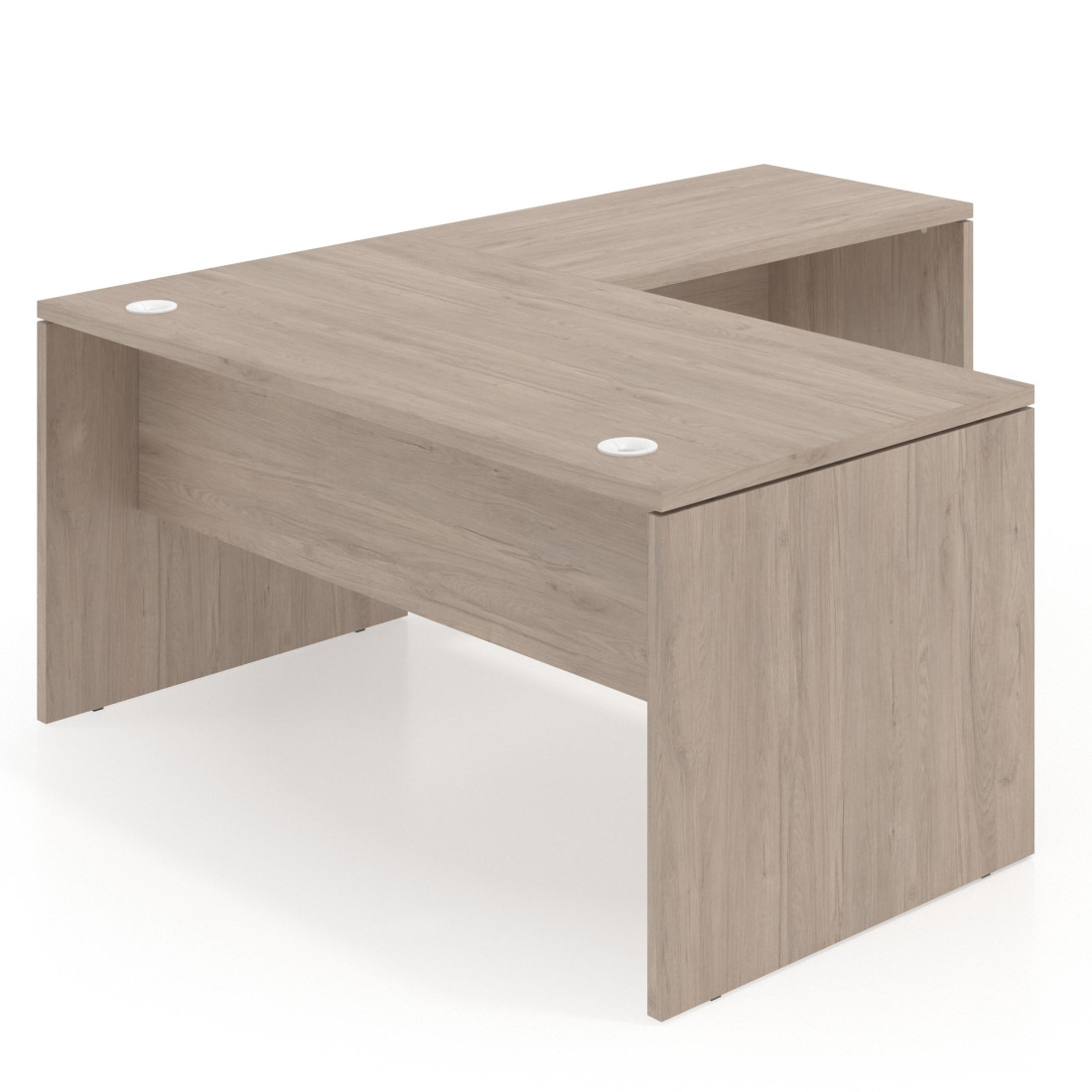 Mesa de escritorio en L Work fondo 80, estructura monocolor