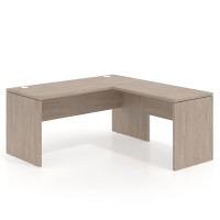 Mesa de escritorio en L Work fondo 68 estructura monocolor - SAHARA, 160x168