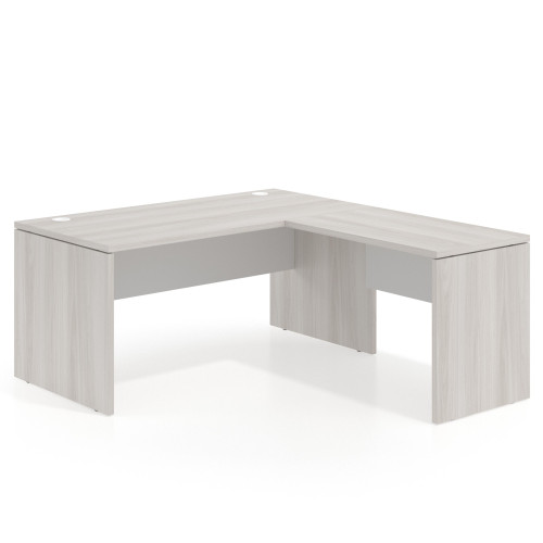 Mesa de escritorio en L Work fondo 80 estructura bicolor - 140x180