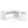 mesa en l 140x180 blanco mate work mesa fondo 80cm con alacajones 1