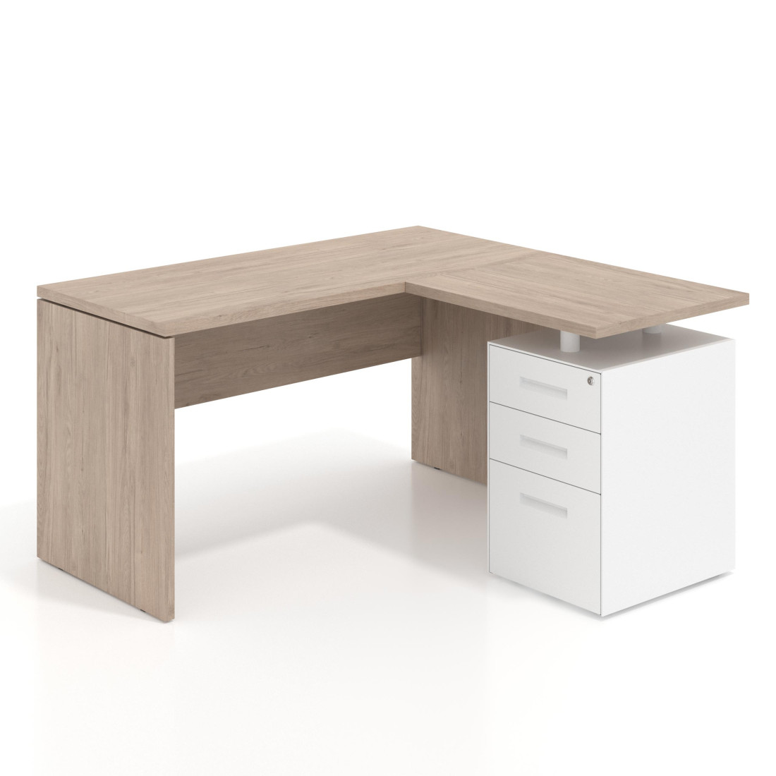 mesa en l 140x160 sahara work mesa fondo 60cm con alacajones 1