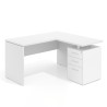mesa en l 140x160 blanco mate work mesa fondo 60cm con alacajones 1