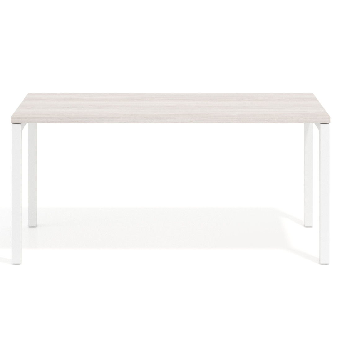 Mesa de escritorio pequeña Kube fondo 60cm estructura blanca