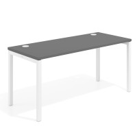 Mesa de oficina Kube fondo 68cm estructura blanca - GRIS TORMENTA, 140X68