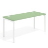 mesa de escritorio 100x68 verde talco kube mesa individual fondo 68cm recto 1