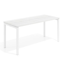 Mesa de oficina Kube fondo 68cm estructura blanca - ALBO, 140X68
