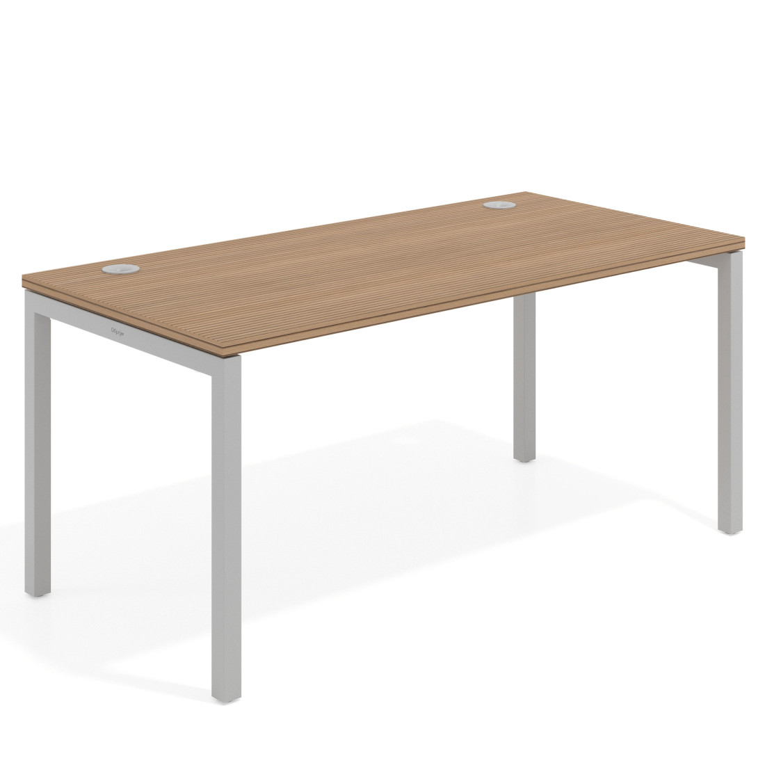mesa de escritorio 100x80 rayado natural kube mesa individual fondo 80cm recto 1