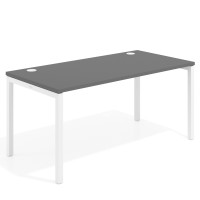 Mesa de oficina Kube fondo 80cm estructura blanca - GRIS TORMENTA, 140X80