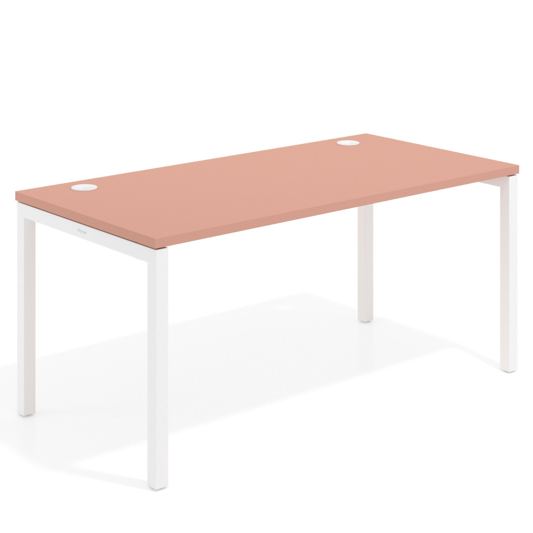 mesa de escritorio 100x80 rosa talco kube mesa individual fondo 80cm recto 1