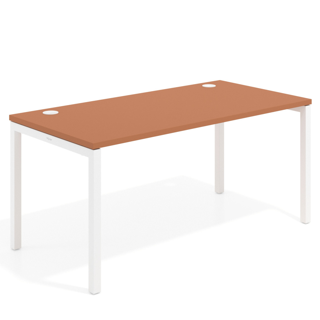 mesa de escritorio 100x80 terracota kube mesa individual fondo 80cm recto 1