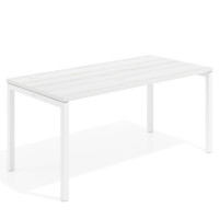 Mesa de oficina Kube fondo 80cm estructura blanca - ALBO, 140X80