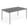 mesa de escritorio 140x100 gris tormenta kube mesa individual fondo 100cm recto 1