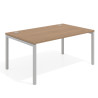 mesa de escritorio 100x100 rayado natural kube mesa individual fondo 100cm recto 1