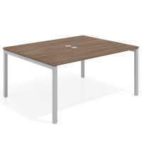 Mesa para coworking encimera continua fondo 126 cm estructura aluminio - NOCE SABI, 180x126