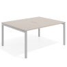 mesa co working 120x126 gris coco kube mesa coworking fondo 126cm recto 1