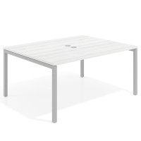 Mesa para coworking encimera continua fondo 126 cm estructura aluminio - ALBO, 180x126