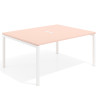mesa co working 160x126 rosa nube kube mesa coworking fondo 126cm recto 1
