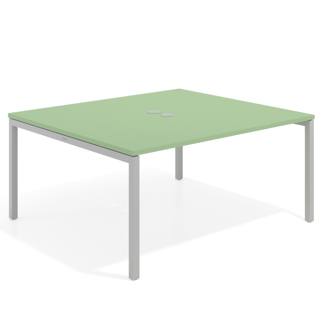 mesa co working 120x142 verde talco kube mesa coworking fondo 142cm recto 1