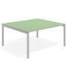 mesa co working 120x142 verde talco kube mesa coworking fondo 142cm recto 1