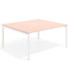 mesa co working 120x142 rosa nube kube mesa coworking fondo 142cm recto 1