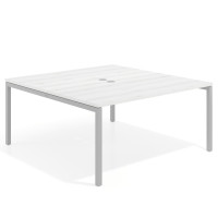 Mesa para coworking encimera continua fondo 166 cm estructura aluminio - ALBO, 160x166