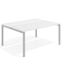 Mesa oficina multipuesto bench Kube fondo 126 cm estructura aluminio - ALBO, 140x126