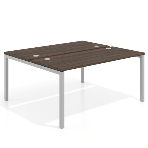 Mesa oficina multipuesto bench Kube fondo 142cm estructura aluminio - 100x142