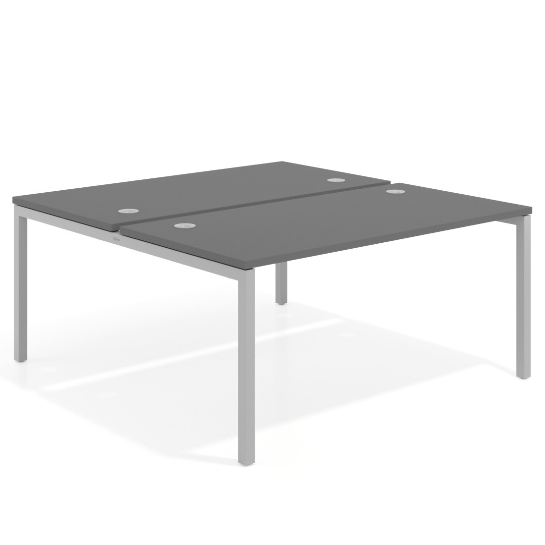 mesa multipuesto 160x166 gris tormenta kube mesa bench fondo 166cm recto 1