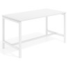 mesa de colectividad 100x80 blanco mate kube mesa expositor recto 1