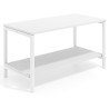 mesa de colectividad 100x80 blanco mate kube mesa expositor 2 alturas recto 1