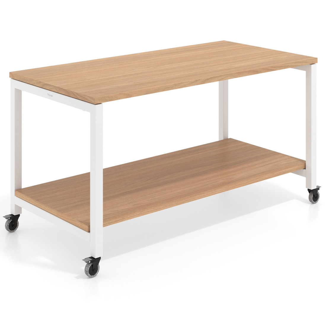 mesa de colectividad 100x80 siroco kube mesa expositor 2 alturas con ruedas recto 1