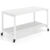 mesa de colectividad 100x80 albo kube mesa expositor 2 alturas con ruedas recto 1