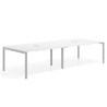 mesa multipuesto 240x126 blanco mate kube mesa coworking doble fondo 126cm recto 1