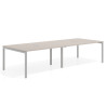 mesa multipuesto 240x126 gris coco kube mesa coworking doble fondo 126cm recto 1