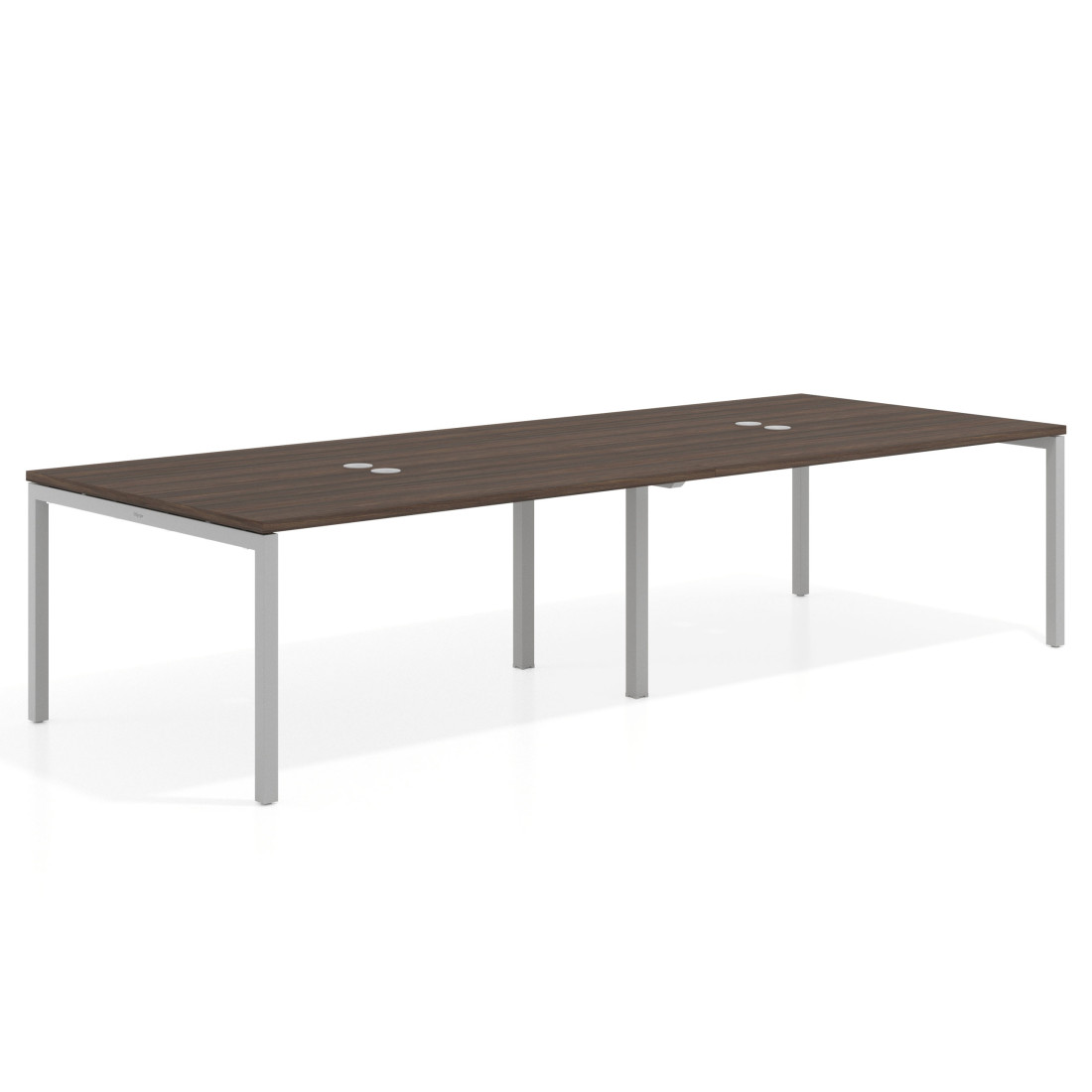 mesa multipuesto 360x126 mistral kube mesa coworking doble fondo 126cm recto 1