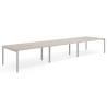 mesa multipuesto 360x126 gris coco kube mesa coworking triple fondo 126cm recto 1