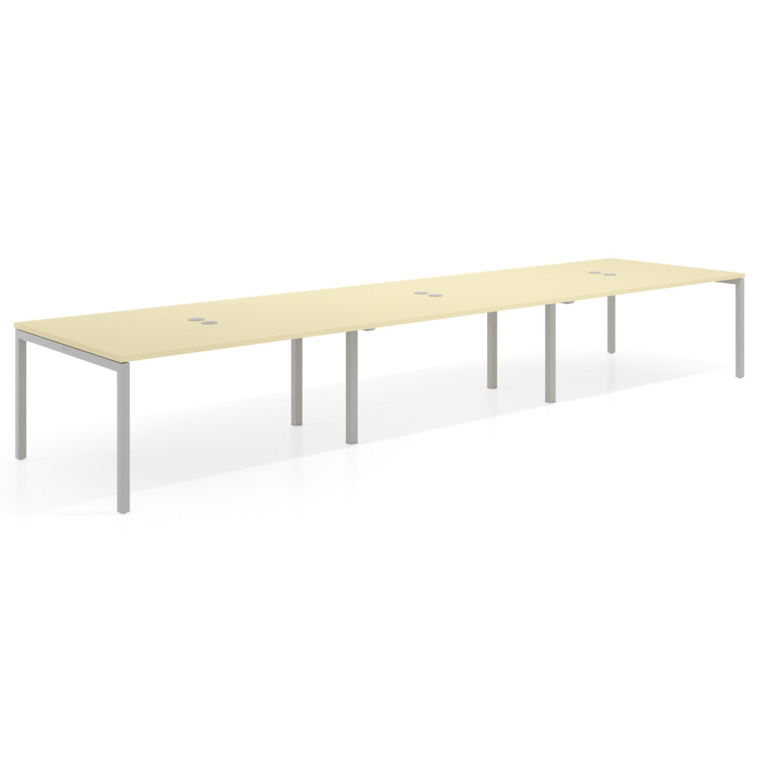mesa multipuesto 360x126 salvia kube mesa coworking triple fondo 126cm recto 1