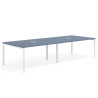 mesa multipuesto 240x126 azul talco kube mesa coworking doble fondo 126cm recto 1