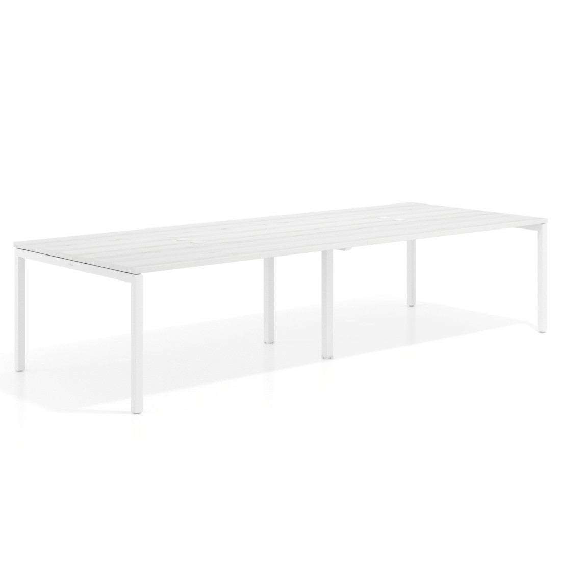mesa multipuesto 240x126 albo kube mesa coworking doble fondo 126cm recto 1