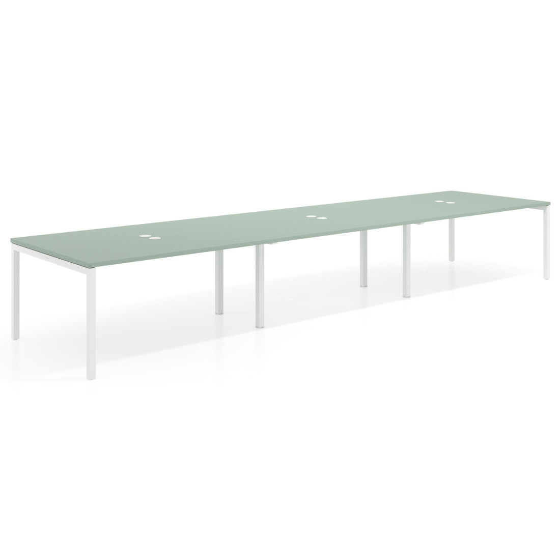 mesa multipuesto 360x126 iris kube mesa coworking triple fondo 126cm recto 1