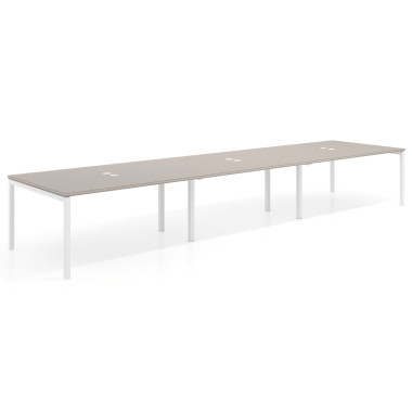 Mesa coworking triple fondo 126cm