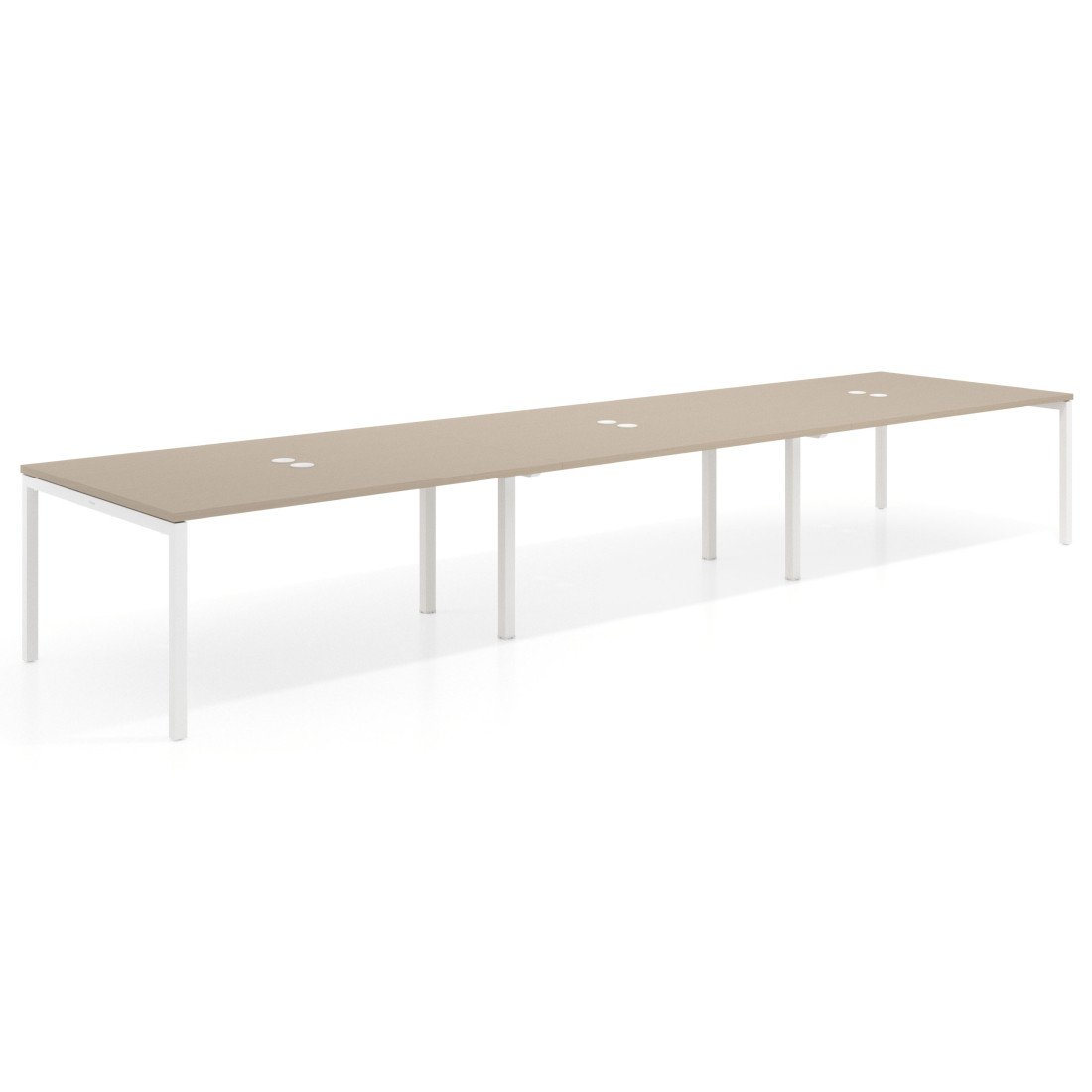 mesa multipuesto 360x126 canvas kube mesa coworking triple fondo 126cm recto 1