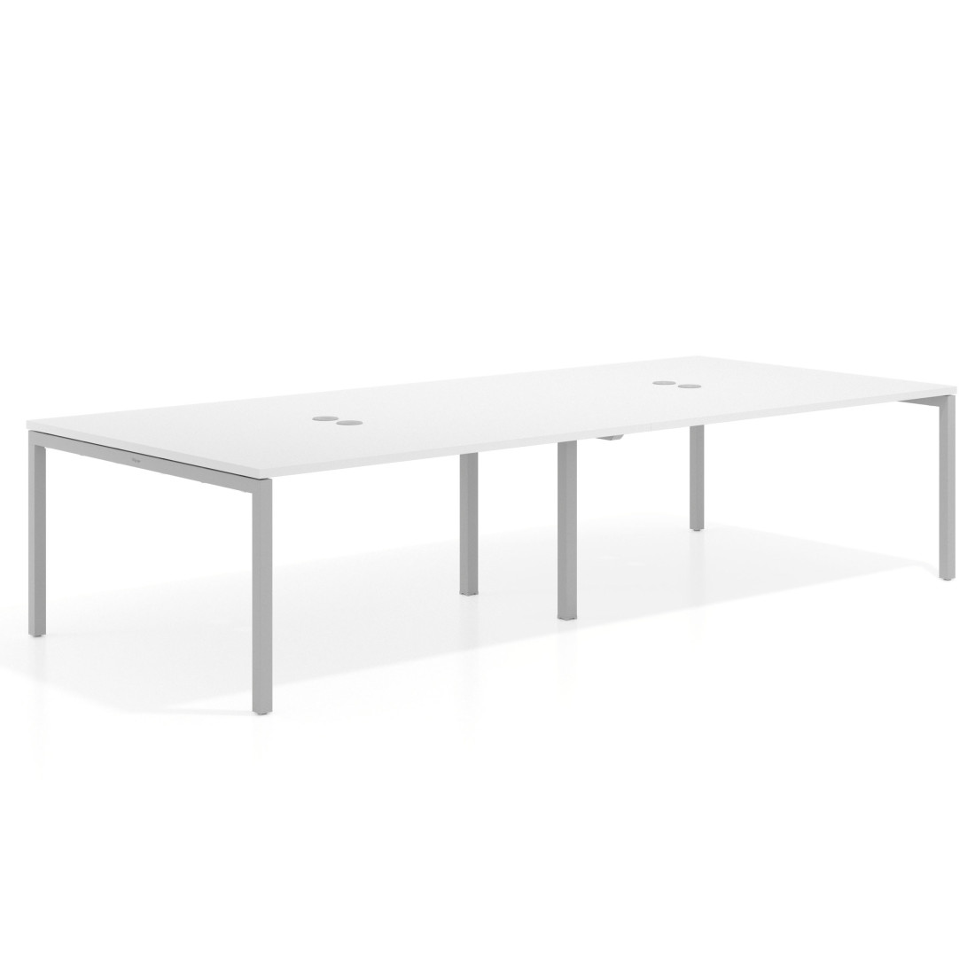 mesa co working 240x142 blanco mate kube mesa coworking doble fondo 142cm recto 1